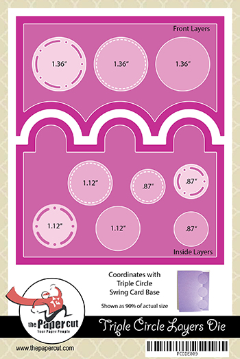 Triple Circle LAYERING Die Set<br>Includes BOTH Shape and Card Panel Layers